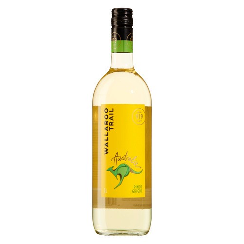 Wallaroo Trail White Pinot Grigio Wine 12.5% Alcohol 1 L (bottle)