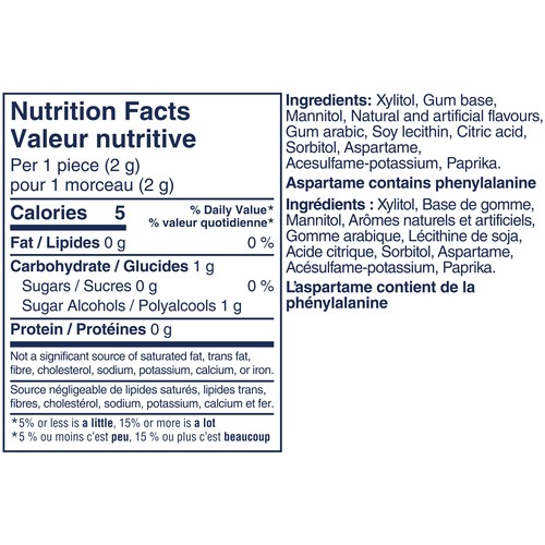 Excel Refreshers Sugar-Free Gum Tropical 40 Pieces