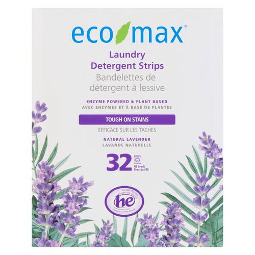 Eco-Max Lavender Laundry Detergent Strips 32 EA