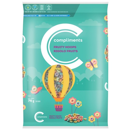Compliments Cereal Fruity Hoops 794 g