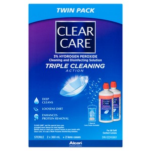 Alcon Clear Care Twin Duo Contact Lens Solution 720 ml - Voilà