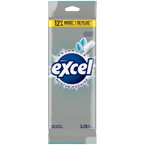 Excel Sugar Free Chewing Gum Polar Ice Flavoured Pack of 18 Piece 3 EA