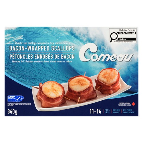 Comeau Frozen Bacon Wrapped Scallops 340 g 