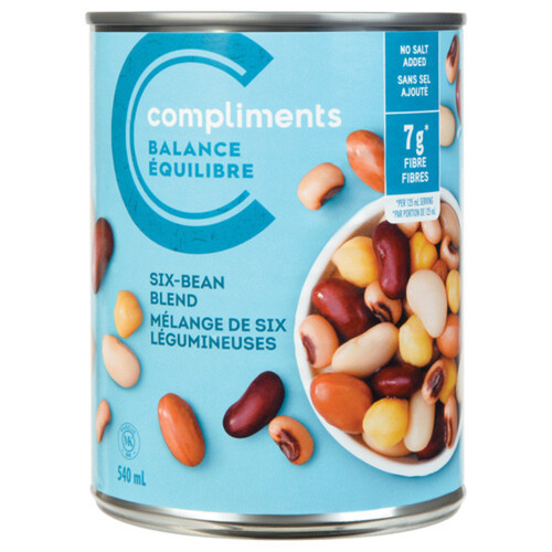 Compliments Six Bean Blend No Salt Added 540 ml