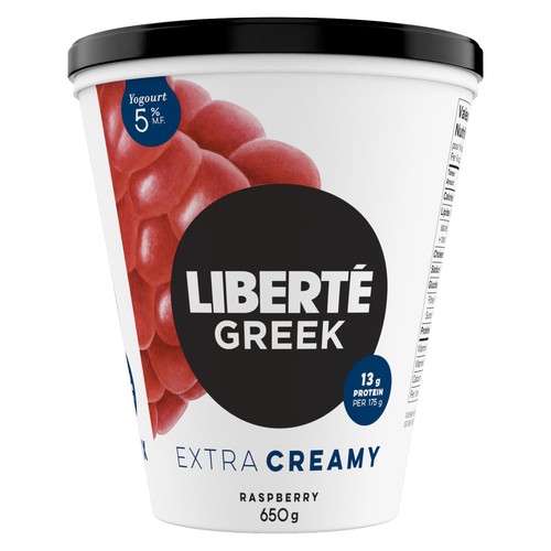 Liberte Greek Yogurt Extra Creamy Raspberry 650 g