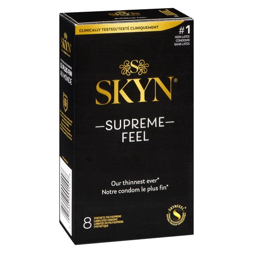 Skyn Non-Latex Condoms Supreme Feel 8 Count