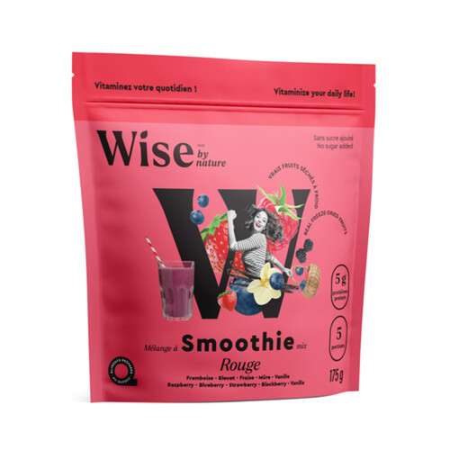 Wise By Nature Smoothie Mix Raspberry Blueberry Blackberry Vanilla 175 g