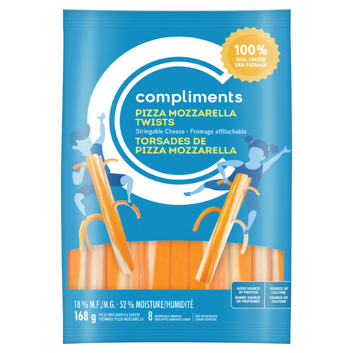 Compliments Cheese Strings Mozzarella Twist 168 g