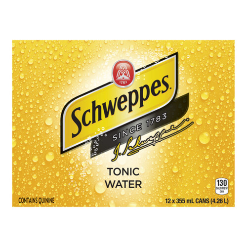 Schweppes Soft Drink Tonic Water 12 x 355 ml (cans)