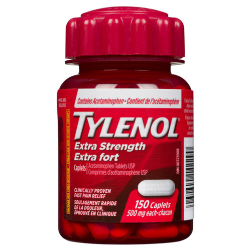 Tylenol Extra Strength Easy To Open 500 mg Caplets 150 EA