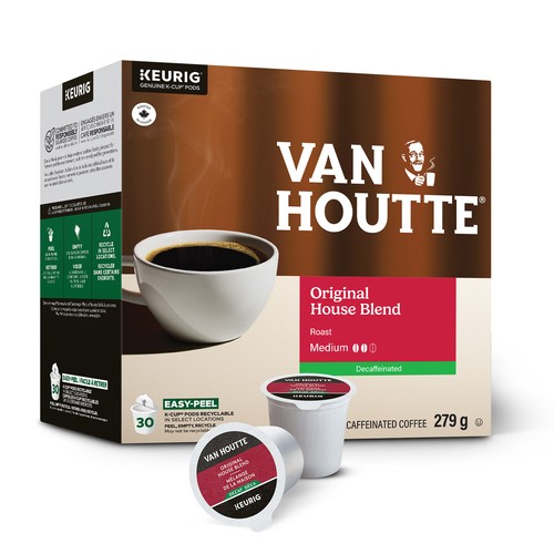 Van Houtte Coffee Pods Original House Blend Decaf 30 K-Cups 279 g