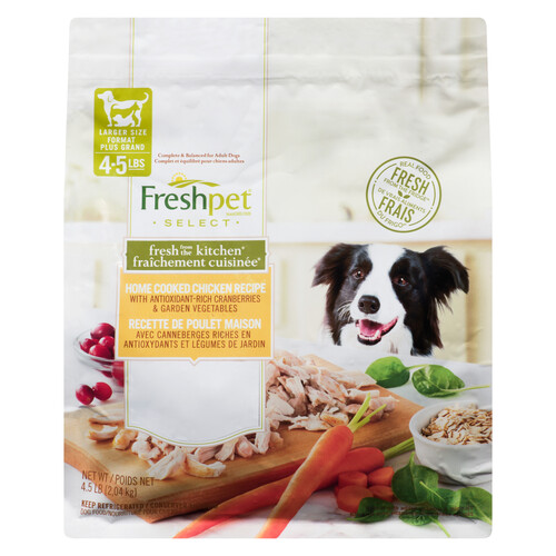 Freshpet Select Dog Food Chicken Recipe With Anti Oxidant, Cranberries & Vegetables 2.04 kg