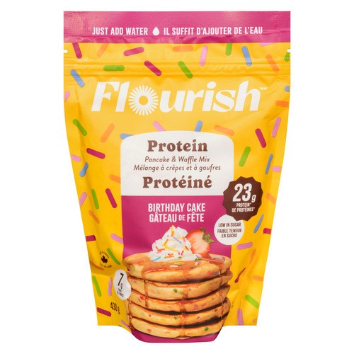 Flourish Protein Pancake & Waffle Mix Birthday Cake 430 g