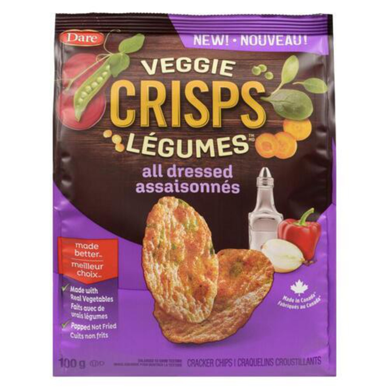 Dare Veggie Crisps Cracker All Dressed 100 g Voilà Online Groceries
