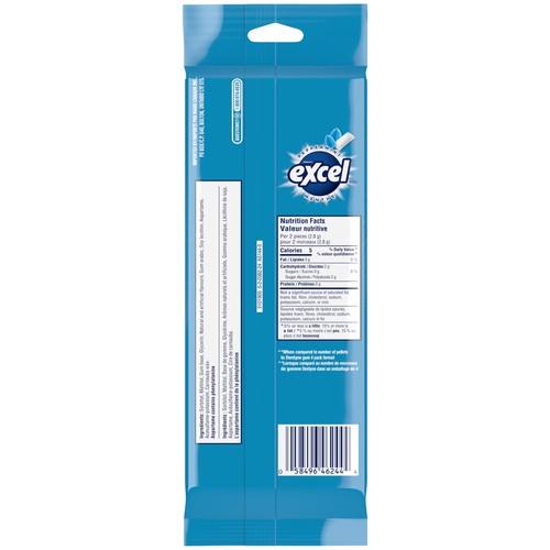 Excel Sugar Free Chewing Gum Peppermint Flavoured Pack of 18 Piece 3 EA