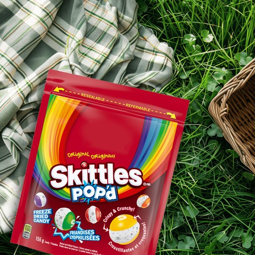 Skittles Pop'd Freeze Dried Candy Original 155 g