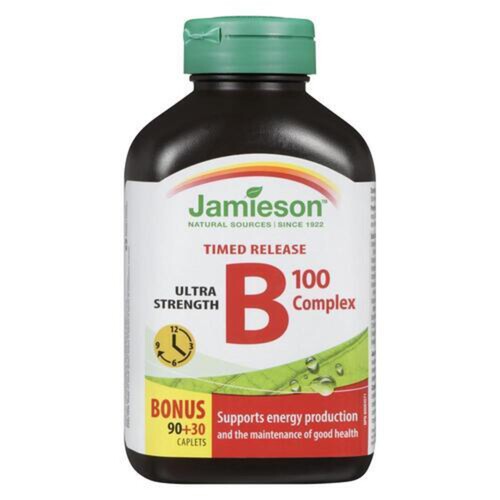 Jamieson Time Release Vitamin B 100 Complex Caplets 120 Count