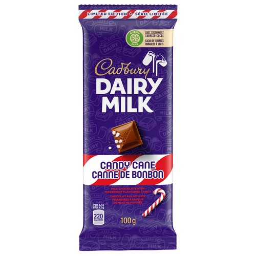 Dairy Milk Chocolate Bar Candy Cane 100 g