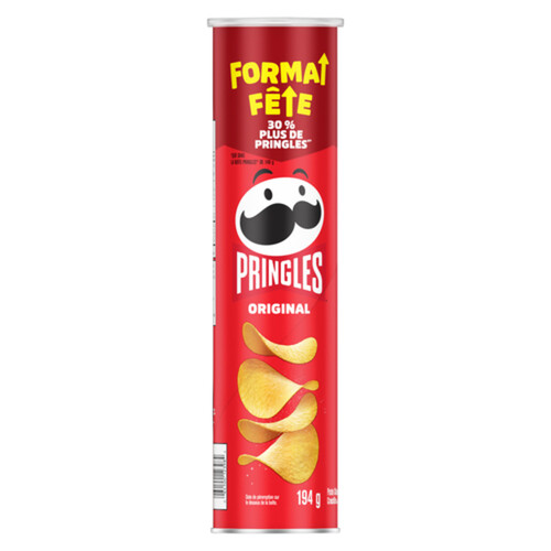 Pringles Canned Potato Chips Original Mega Size 194 g