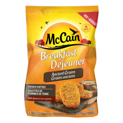 McCain Frozen Breakfast Potato Patties Ancient Grains 500 g