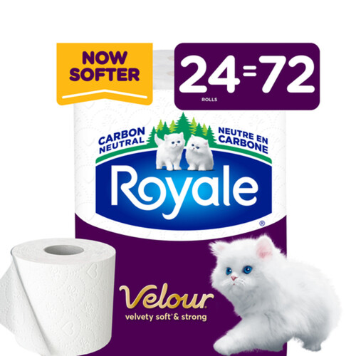 Royale Velour Toilet Paper 2-Ply 24 Rolls x 213 Sheets