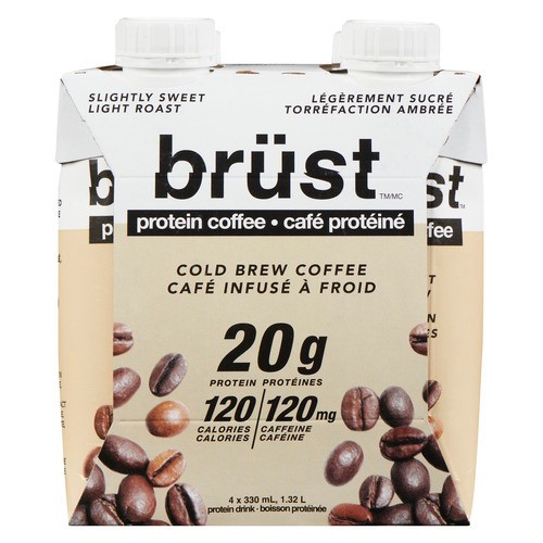 Brüst Protein Drink Slightly Sweet Light Roast 4 x 330 ml