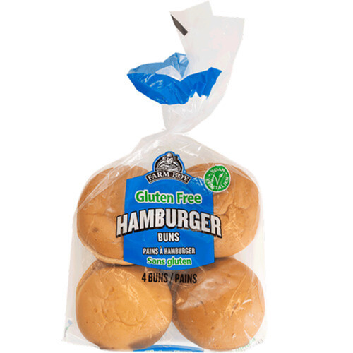 Farm Boy Gluten-Free Hamburger Buns 4 Count 272 g (frozen)