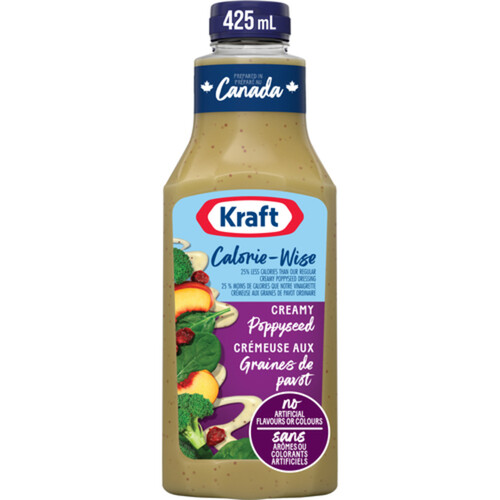 Kraft Calorie-Wise Salad Dressing Creamy Poppyseed 425 ml