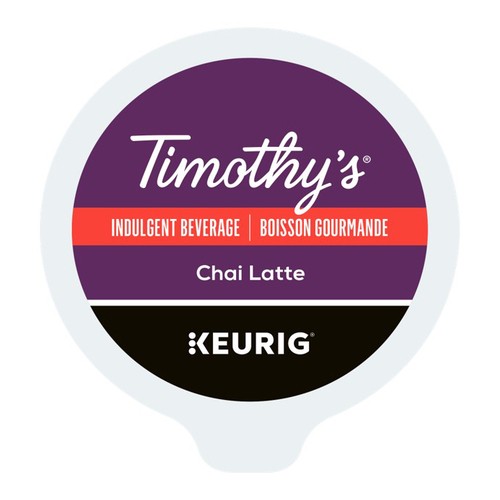 Timothy's Coffee Pods Indulgent Beverage Mix Chai Latte 12 K-Cups 168 g
