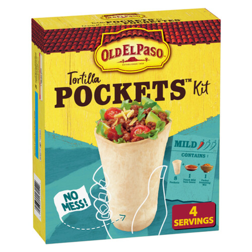 Old El Paso Dinner Kit Tortilla Pockets 8 Count 351 g