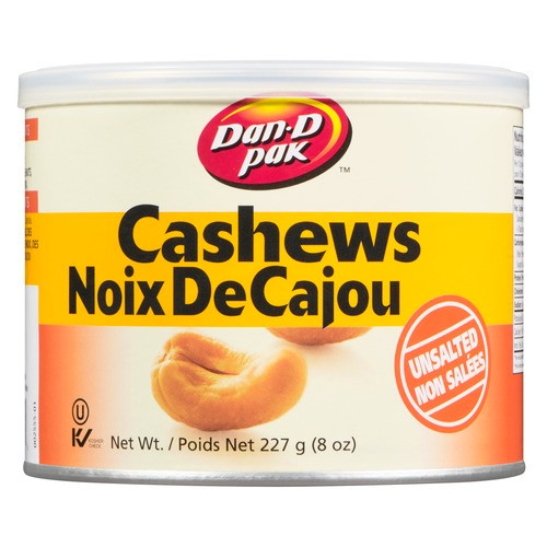 Dan D Pak Whole Cashews Unsalted 227 g