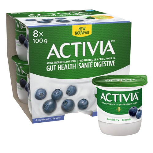 Activia Probiotic Yogurt Blueberry 8 x 100 g