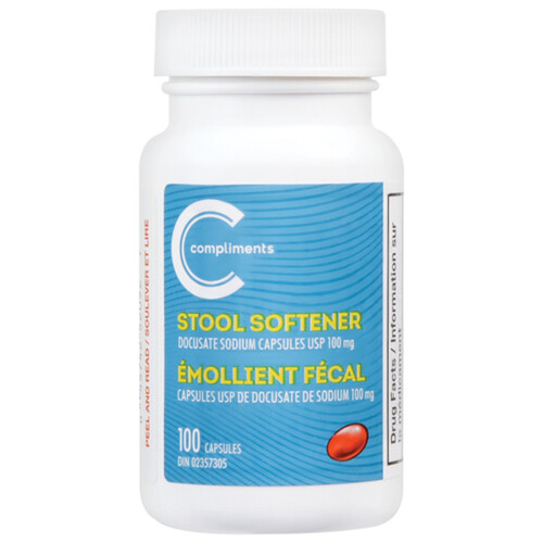 Compliments Stool Softener 100 Capsules