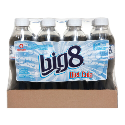 Big 8 Diet Cola Soda 12 x 355 ml (bottles)