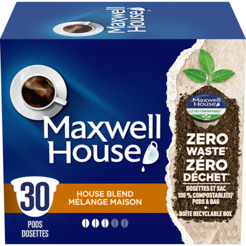 Maxwell House Coffee House Blend 100% Compostable 30 Pods 292 g