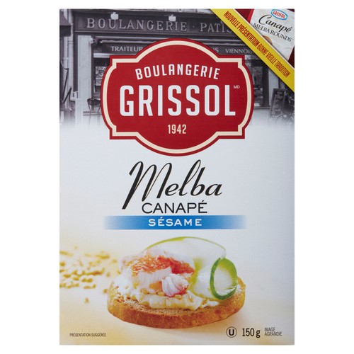 Grissol Melba Toast Canape Sesame 150 g