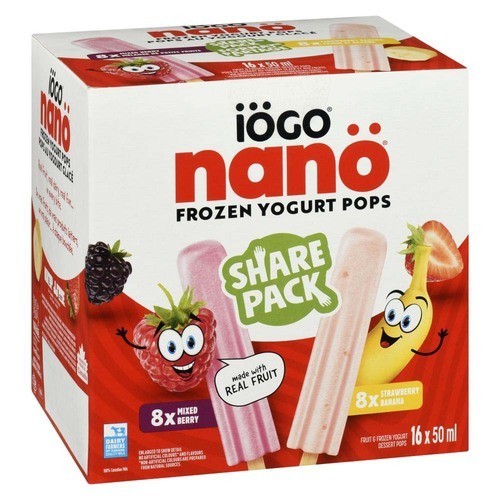 IOGO Ice Cream Mixed Berry & Strawberry Banana Variety 16 x 50 ml