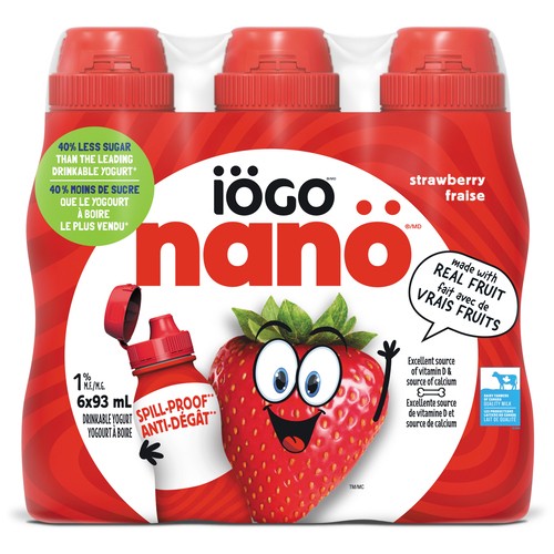 iÖGO nanö 1% Drinkable Yogurt Strawberry 6 x 93 ml