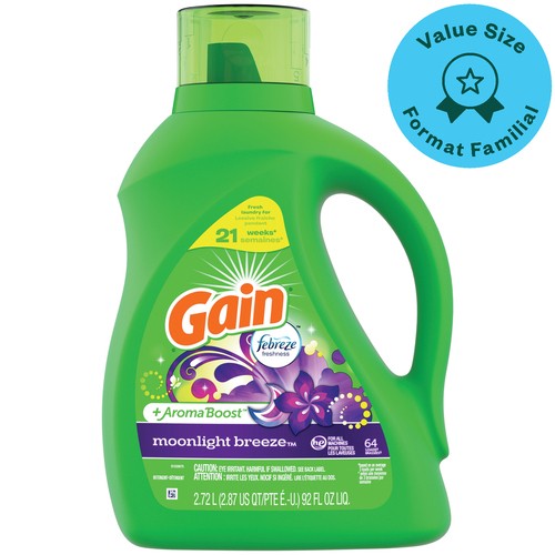 Gain Febreze Laundry Detergent Moonlight Breeze Value Size 2.72 L