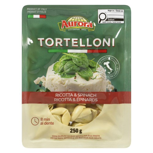 Aurora Tortelloni Pasta Ricotta & Spinach 250 g