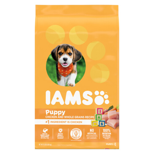 IAMS Puppy Dry Dog Food Chicken And Whole Grains 6.8 kg