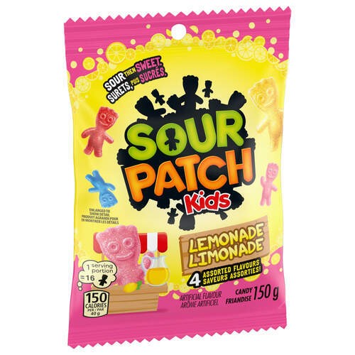 Sour Patch Kids Candy Sour Lemonade Flavour Then Sweet 150 g