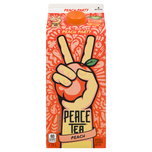 Peace Tea Iced Tea Peach Party 1.75 L (can)