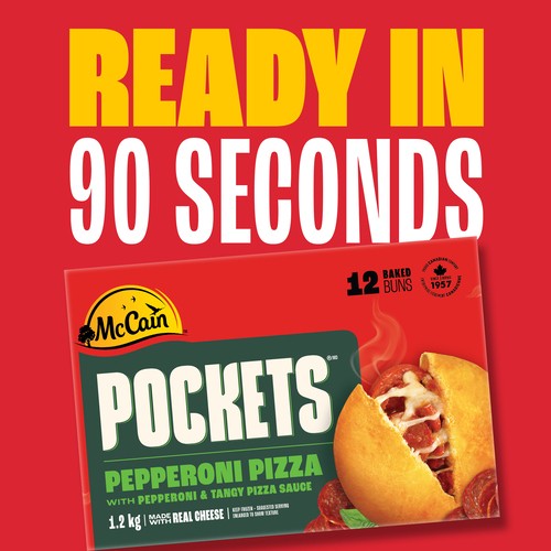 McCain Frozen Pizza Pockets Pepperoni 12 x 100 g