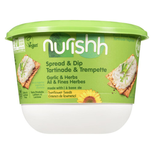 Nurishh Plant-Based Spread & Dip Garlic & Herbs 227 g