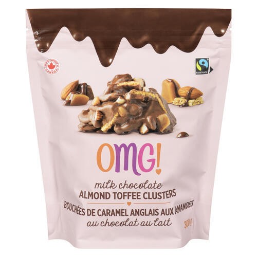 OMG! Milk Chocolate Almond Toffee Clusters 300 g