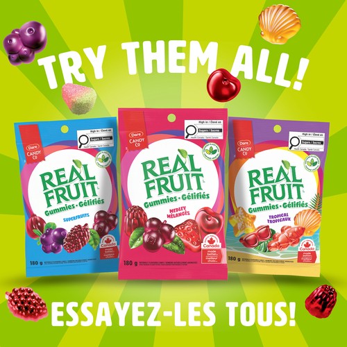 Dare Candy Real Fruit Candy Gummies Sours Minis Summerfruit Burst 180 g
