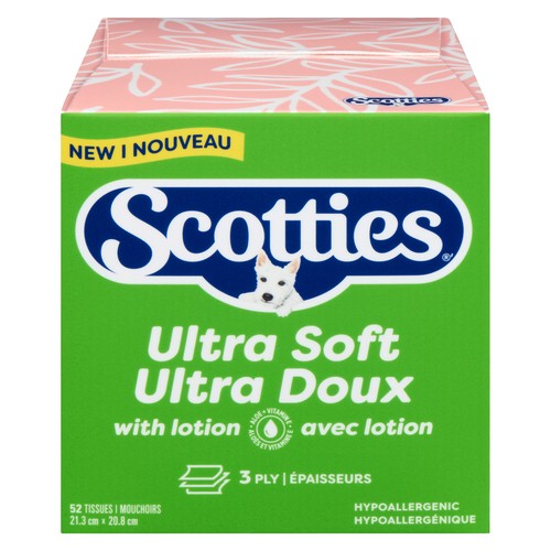 Scotties Facial Tissue Ultra Soft 3-Ply 52 Sheets