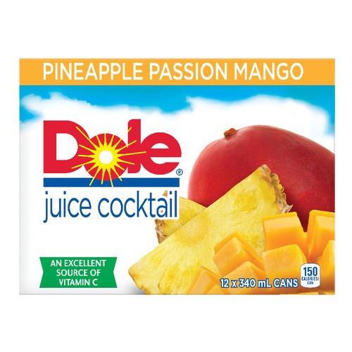 Dole Juice Pineapple Passion Mango 12 x 340 ml (cans)
