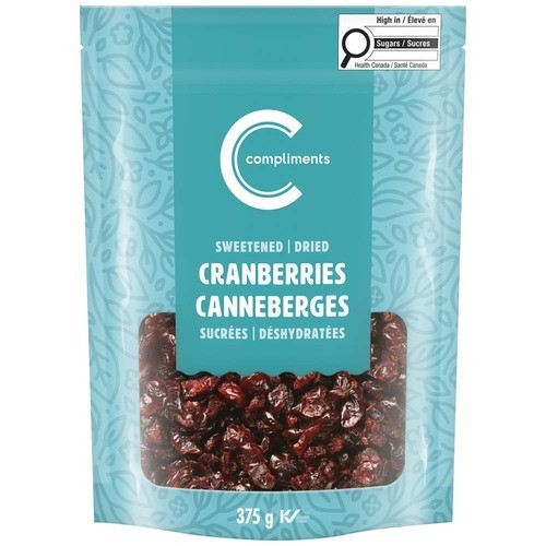 Compliments Cranberries Dried Sweetened 375 g
